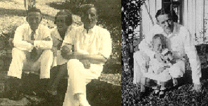 Left: Hugo Droege and friends Right: Huge and daught, Ingeborg 1940 Droege Family Collection