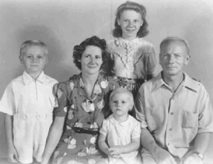 The Eiserloh family in Crystal City, Texas Internment Camp
