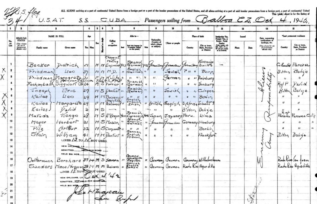 manifest with Jewish listed