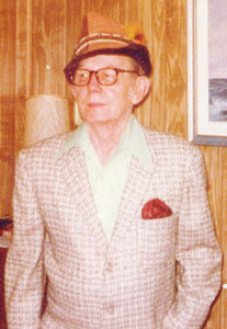 Paul Schneider, in suit, with Tyrolean style hat