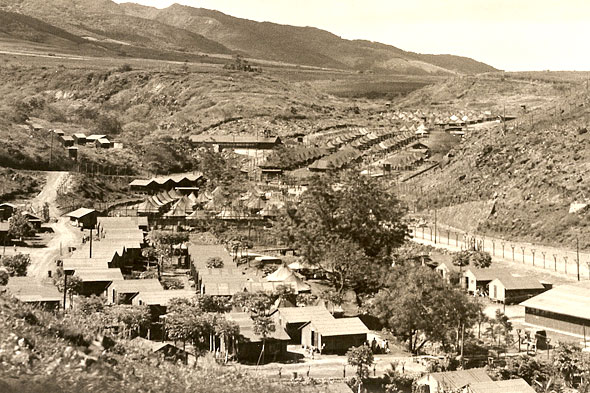 view of valley and buildings