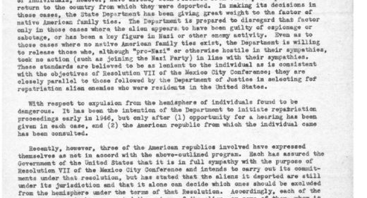 State Department memo, page 1, 1946