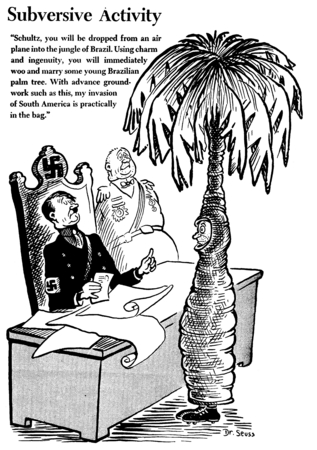 Subversive Activity, July 30, 1941, Dr. Seuss Political Cartoons. Special Collection & Archives, UC San Diego Library