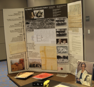 trifold exhibit of one family's internment experience